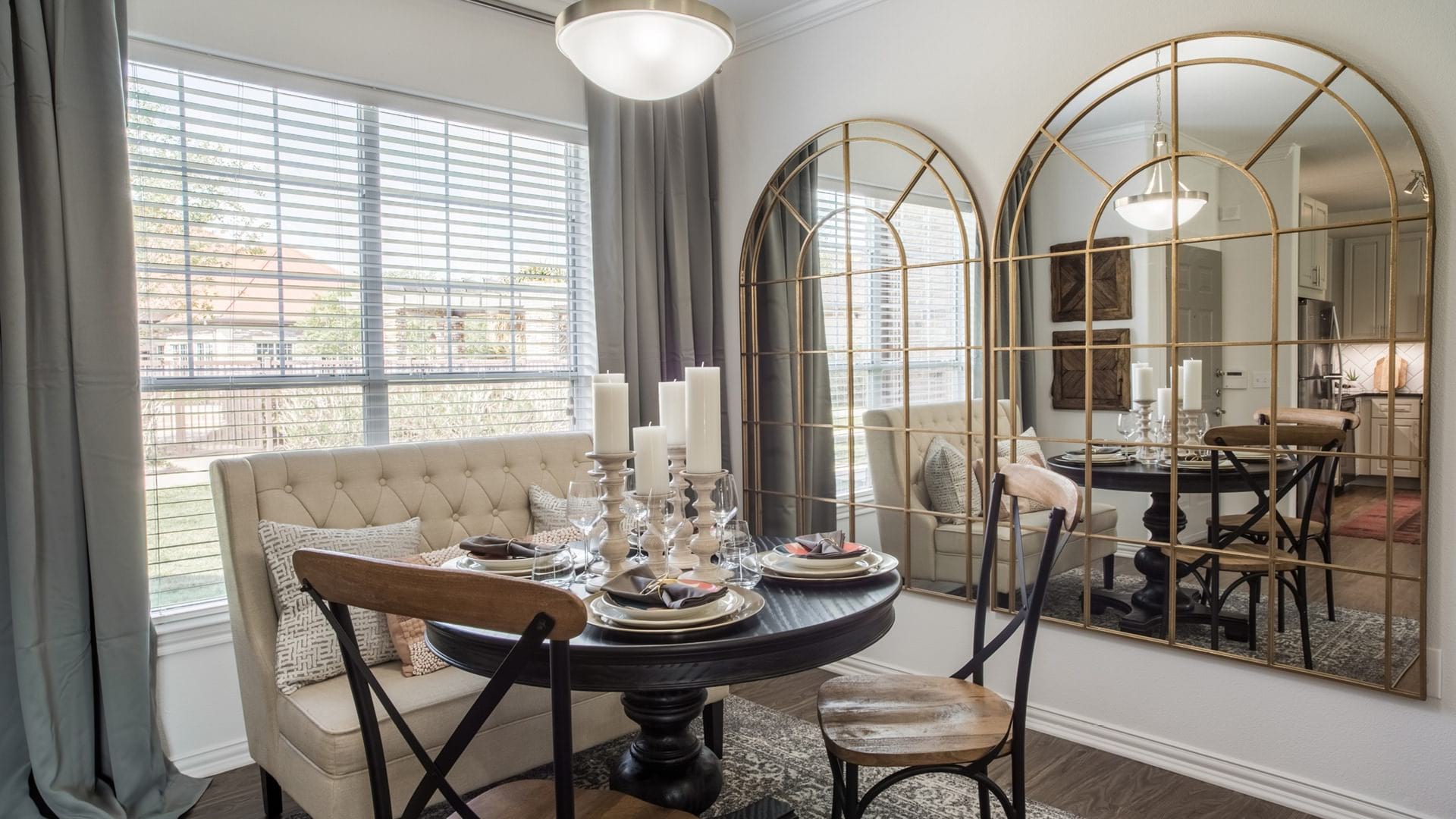 Bright apartment dining room