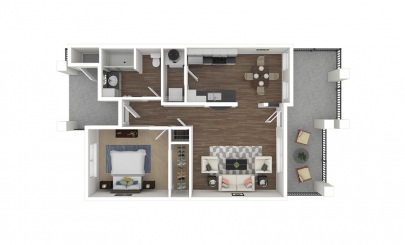 Ambrosia one-bedroom floor plan