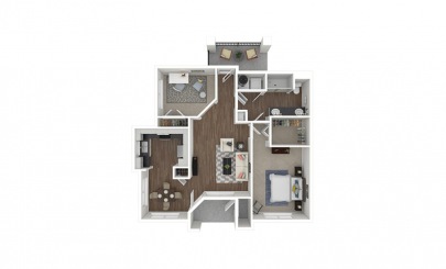 Meadowlark one-bedroom floor plan