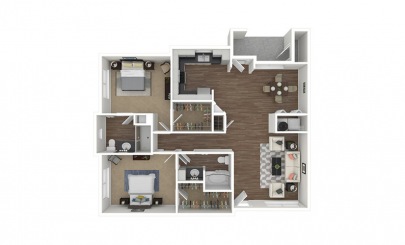 Primrose two-bedroom floor plan